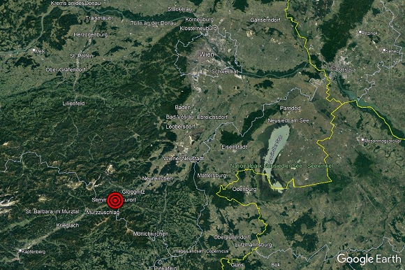 Kräftiges Erdbeben am Semmering in Niederösterreich 