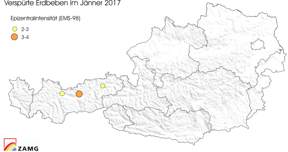 Erdbeben im Jänner 2017