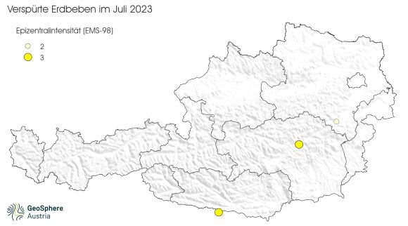 Erdbeben im Juli 2023 