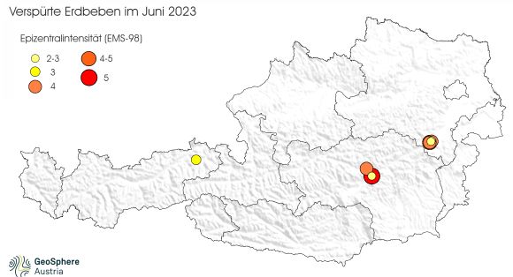 Erdbeben im Juni 2023