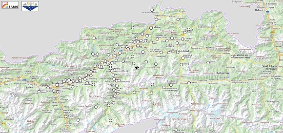 Ein nächtliches Erdbeben erschüttert den Raum Wörgl in Tirol