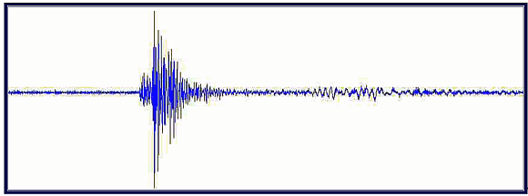 Seismische Registrierung der Detonation der Fliegerbombe © ZAMG Geophysik 