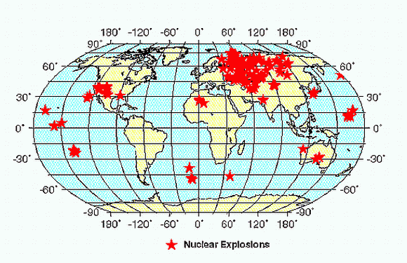 Atomtest weltweit