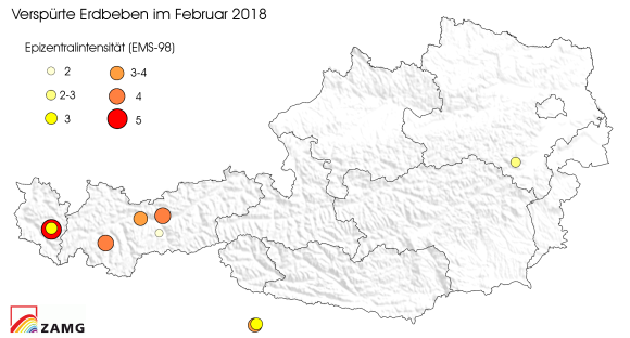 Erdbeben im Februar 2018