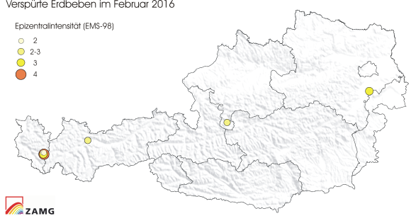 Erdbeben im Februrar 2016