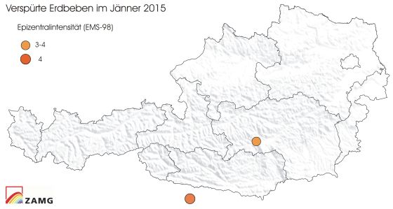 Erdbeben im Jänner 2015 