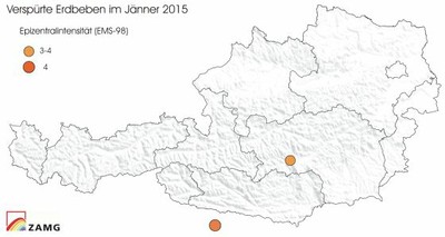 Erdbeben im Jänner 2015 