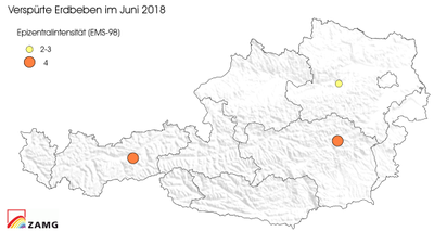 Erdbeben im Juni 2018