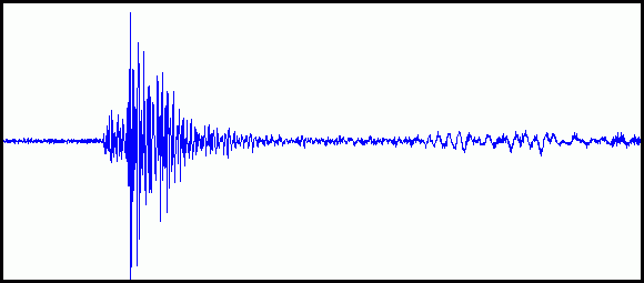 Seismische Registrierung der Fliegerbomben-Detonation