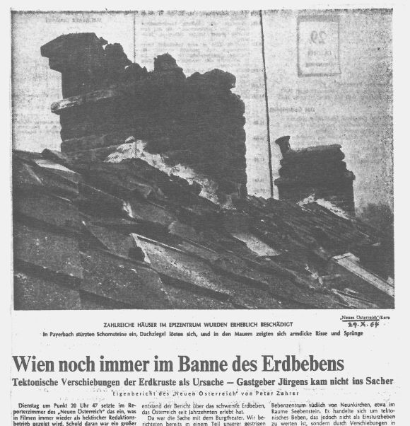 Vor 50 Jahren - Das Semmering-Erdbeben vom 27. Oktober 1964