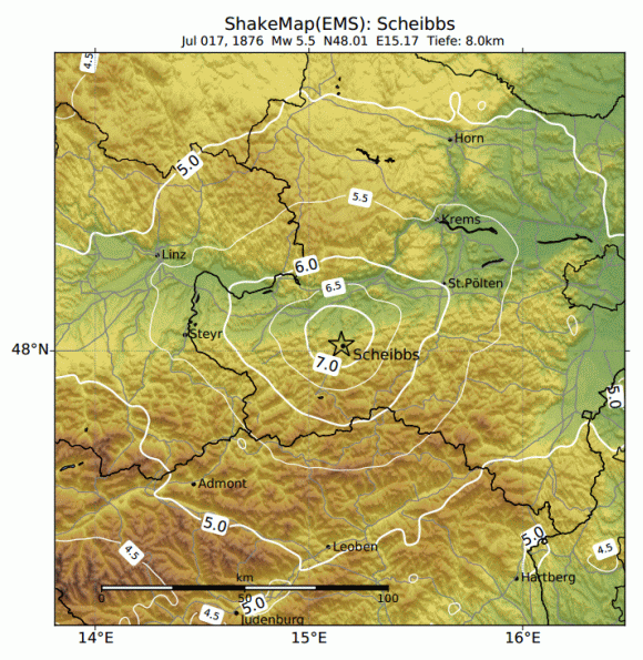 ShakeMap Scheibbs