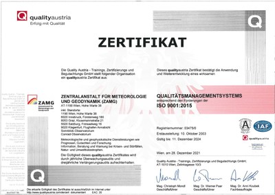 QM Zertifikat 2021-2024