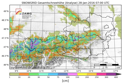 Analyse und Prognose der Schneehöhe für 28 Millionen Datenpunkte