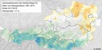 Winter 2017/2018 trüb und im Großteil des Berglands viel Schnee