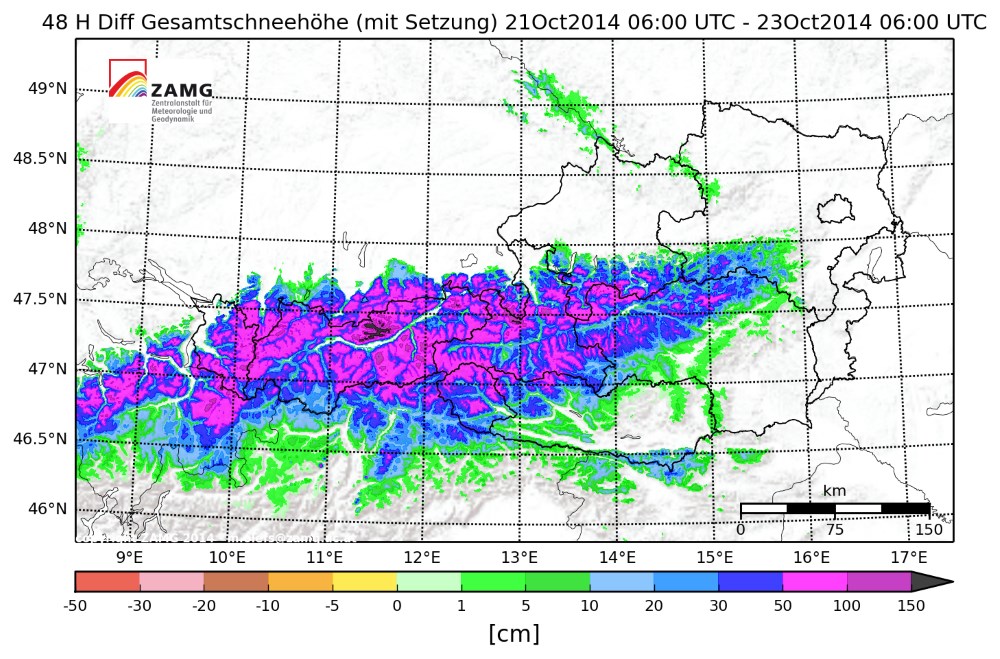 Aktuelle Schneehöhen