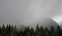 Dauerregen in den Alpen