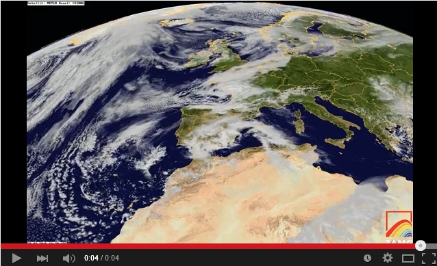 Satellitenfilm von partieller Sonnenfinsternis