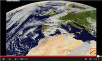 Satellitenfilm von partieller Sonnenfinsternis
