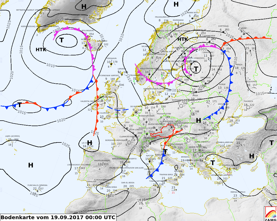 Wetterkarte — ZAMG Wetterkarte — ZAMG
