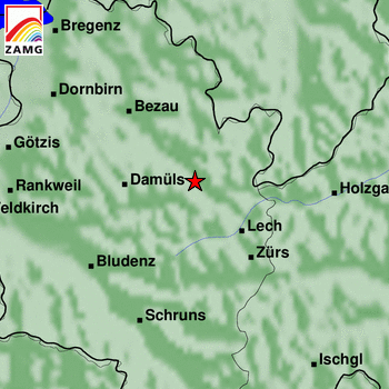 Erdbeben: Karten und Listen — ZAMG
